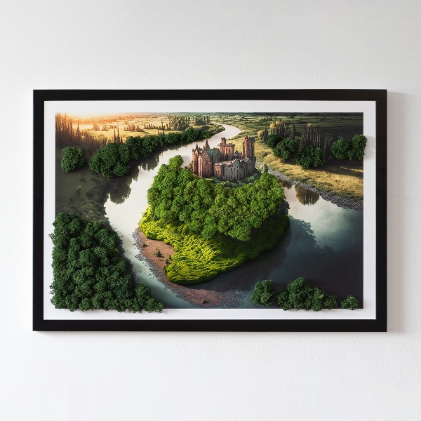 Decoração com musgo Castelo estampado