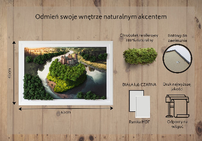 Decoração com musgo Castelo estampado