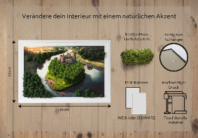 Decoração com musgo Castelo estampado