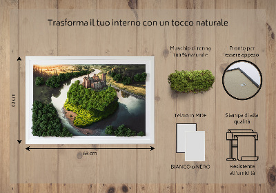 Decoração com musgo Castelo estampado