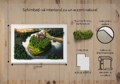 Decoração com musgo Castelo estampado