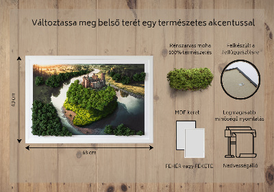 Decoração com musgo Castelo estampado