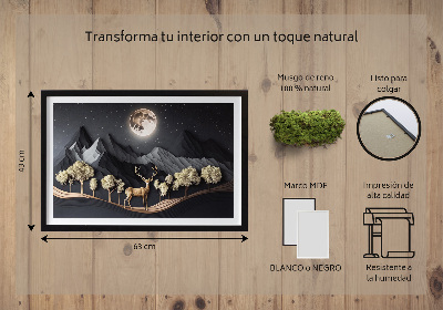 Decoração com musgo Veados durante a lua cheia