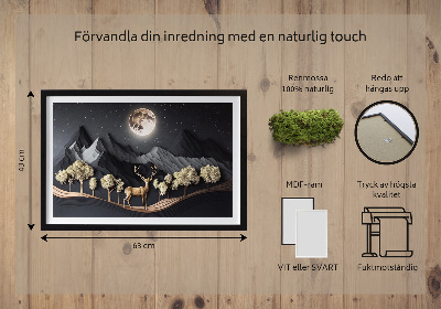 Decoração com musgo Veados durante a lua cheia