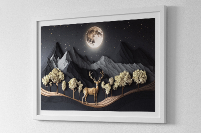 Decoração com musgo Veados durante a lua cheia