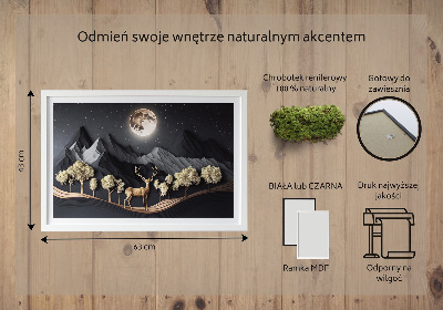 Decoração com musgo Veados durante a lua cheia