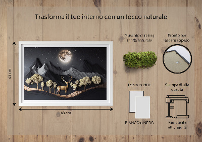 Decoração com musgo Veados durante a lua cheia