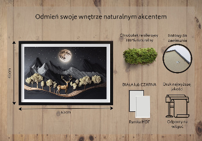 Decoração com musgo Veados durante a lua cheia