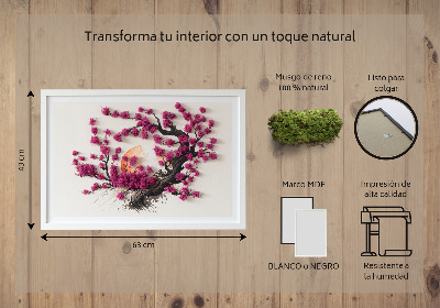 Quadro de musgo Cerejeira