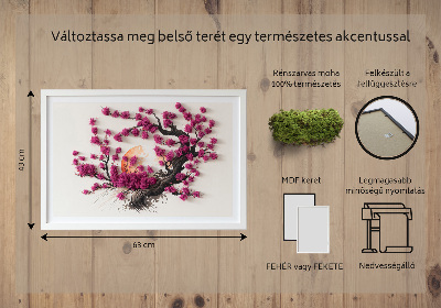 Quadro de musgo Cerejeira