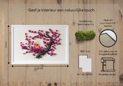 Quadro de musgo Cerejeira