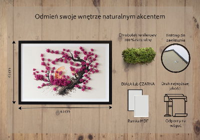 Quadro de musgo Cerejeira