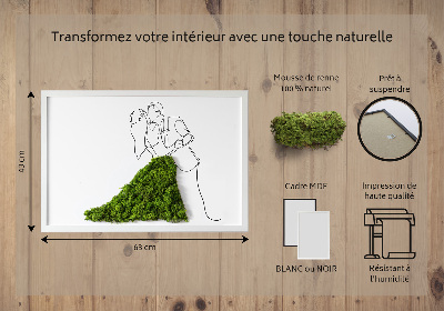 Quadro de musgo natural Casal dançando