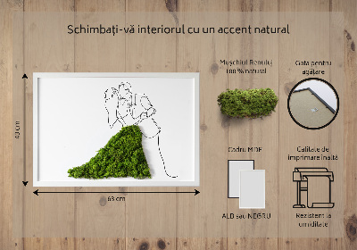 Quadro de musgo natural Casal dançando