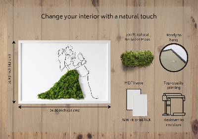 Quadro de musgo natural Casal dançando