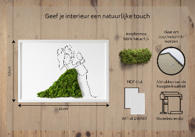 Quadro de musgo natural Casal dançando