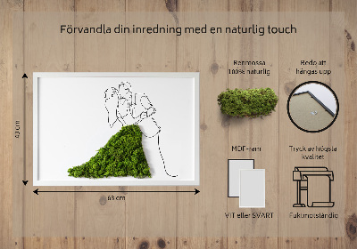 Quadro de musgo natural Casal dançando