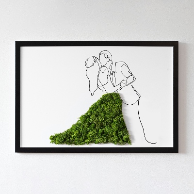 Quadro de musgo natural Casal dançando