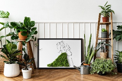 Quadro de musgo natural Casal dançando