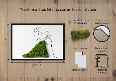 Quadro de musgo natural Casal dançando