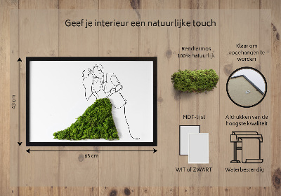 Quadro de musgo natural Casal dançando