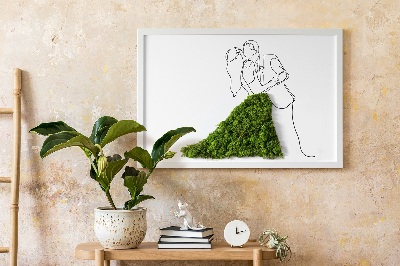 Quadro de musgo natural Casal dançando