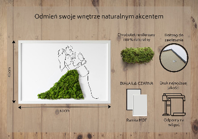 Quadro de musgo natural Casal dançando