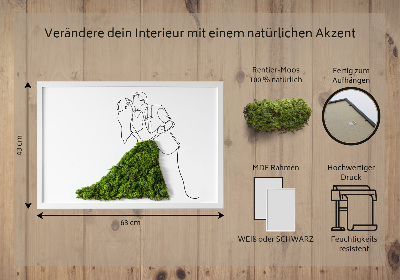 Quadro de musgo natural Casal dançando