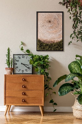 Quadro de musgo Grão de madeira