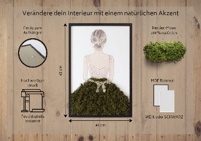 Quadro de musgo Bailarina