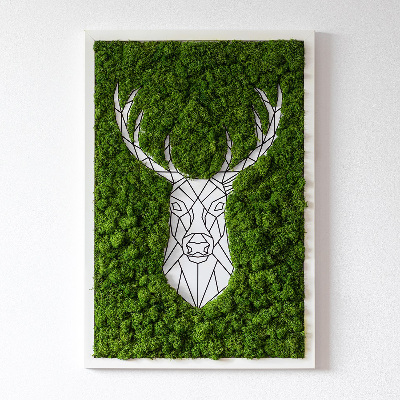 Quadro de musgo Veado geométrico