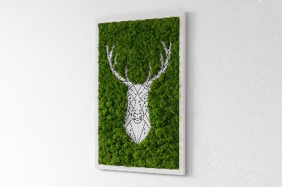 Quadro de musgo Veado geométrico