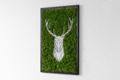 Quadro de musgo Veado geométrico