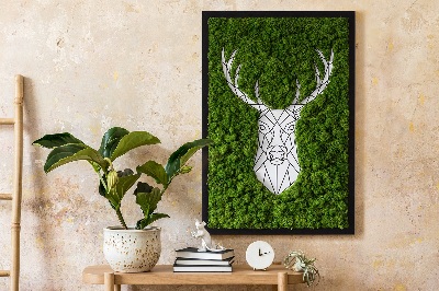 Quadro de musgo Veado geométrico