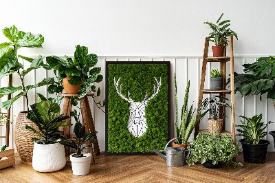 Quadro de musgo Veado geométrico