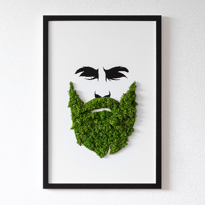 Decoração com musgo Hipster com barba