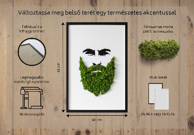 Decoração com musgo Hipster com barba