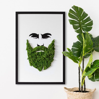 Decoração com musgo Hipster com barba