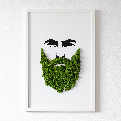 Decoração com musgo Hipster com barba