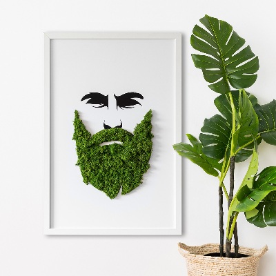 Decoração com musgo Hipster com barba