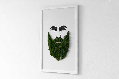 Decoração com musgo Hipster com barba