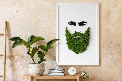 Decoração com musgo Hipster com barba