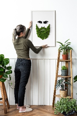 Decoração com musgo Hipster com barba