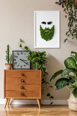Decoração com musgo Hipster com barba