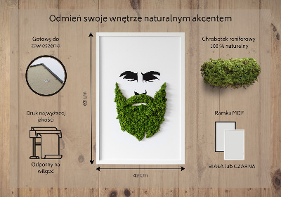 Decoração com musgo Hipster com barba