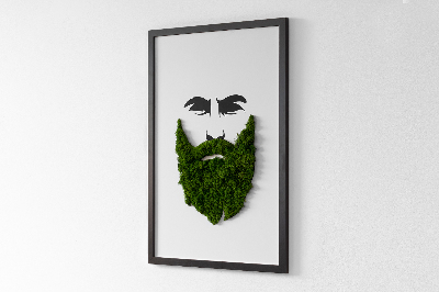 Decoração com musgo Hipster com barba
