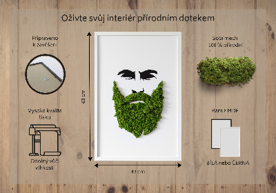 Decoração com musgo Hipster com barba