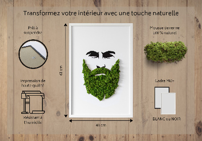 Decoração com musgo Hipster com barba