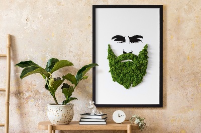 Decoração com musgo Hipster com barba