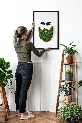 Decoração com musgo Hipster com barba